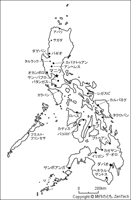 フィリピン ルソン島の地図
